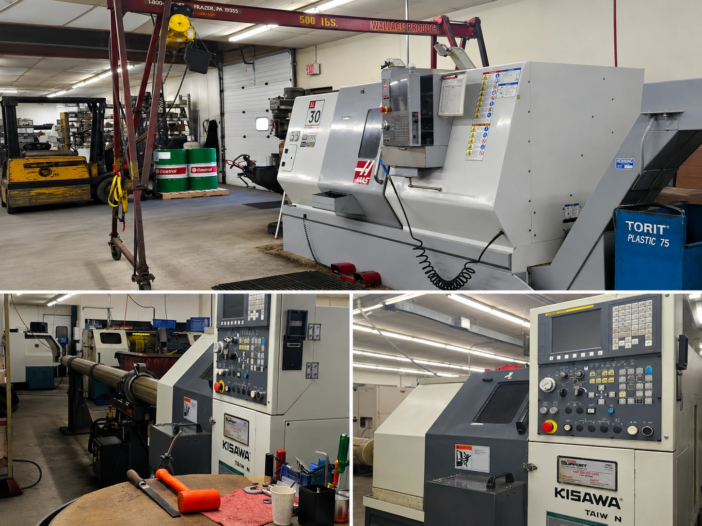 Machining workstations on the Damark Manufacturing shop floor in Lomira, WI